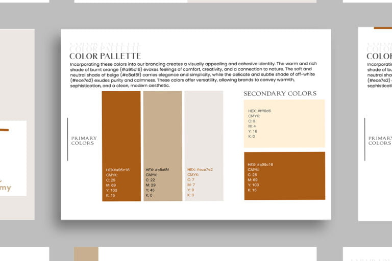 Branding Guidelines book for Trilby McClammy Up Creative Media